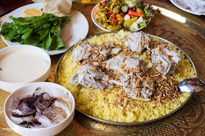 Authentic Mansaf Jordanian dish with lamb, rice, and jameed sauce | Zaika Menu