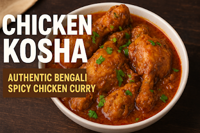 chicken kosha bengali style thick spicy gravy