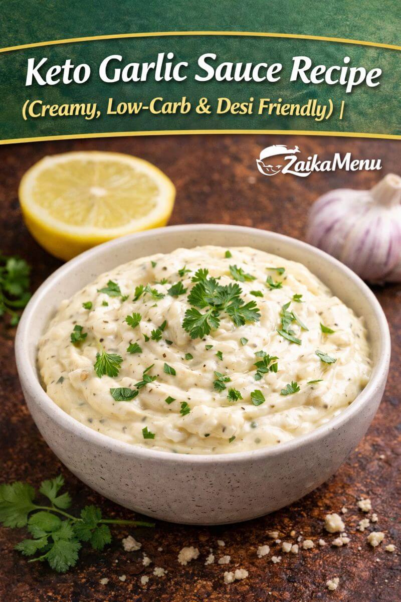 keto garlic sauce recipe low-carb creamy