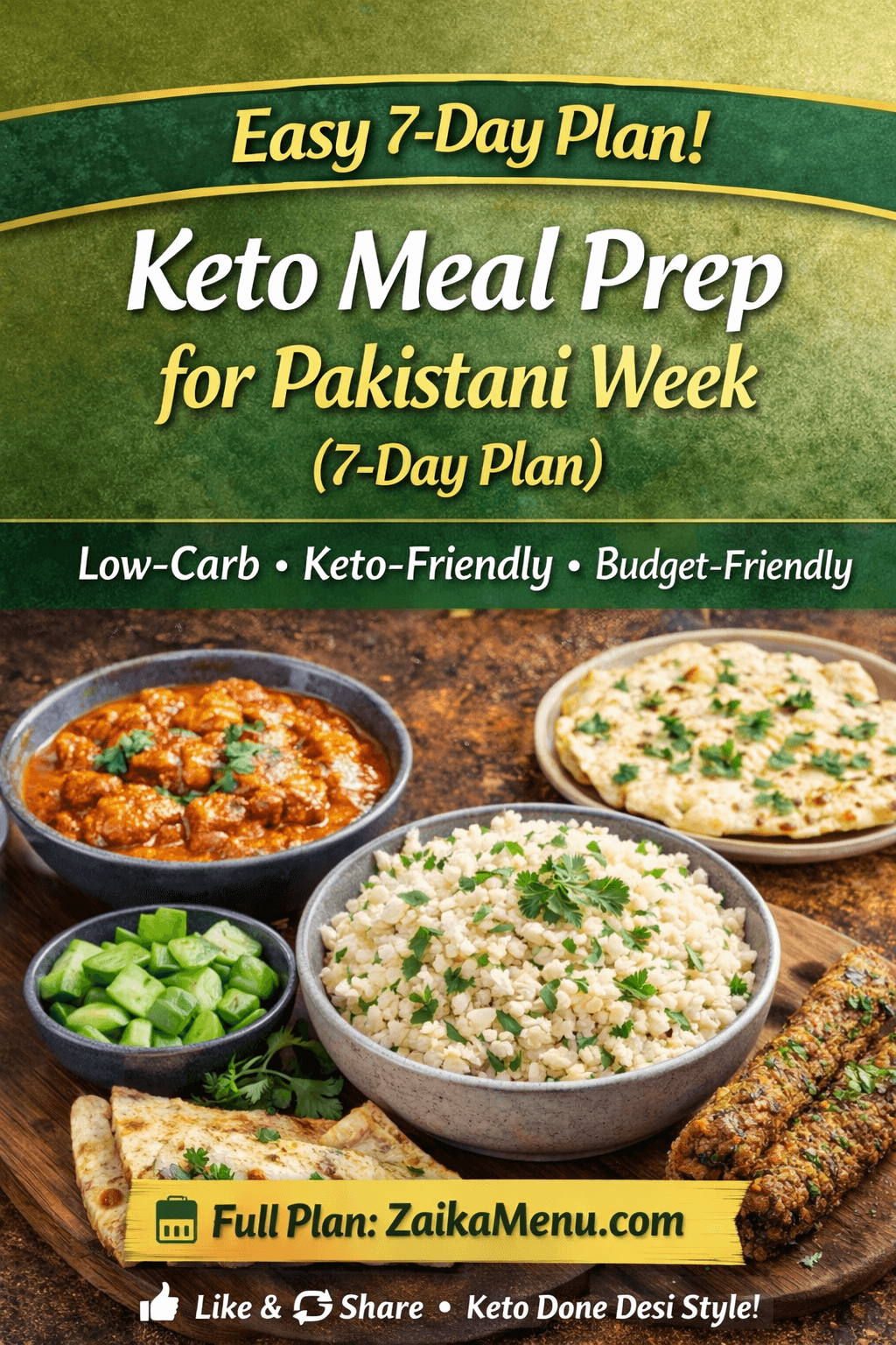 Pakistani Keto Meal Prep, 7-Day Keto Recipes, Low-Carb Pakistani Dishes