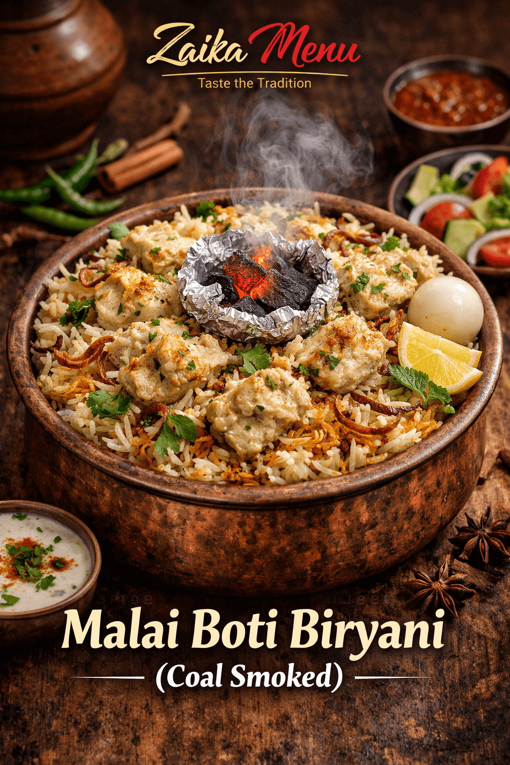 Smoky Malai Boti Biryani - Pakistani Fusion Recipe