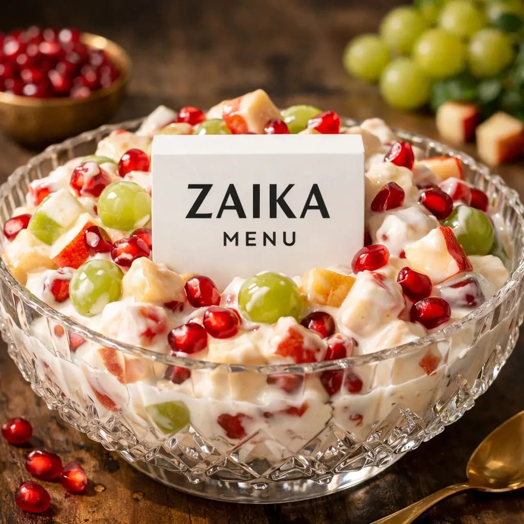 Creamy Fruit Chaat Recipe 2026 by Zaika Menu with viral Velvet Glow technique