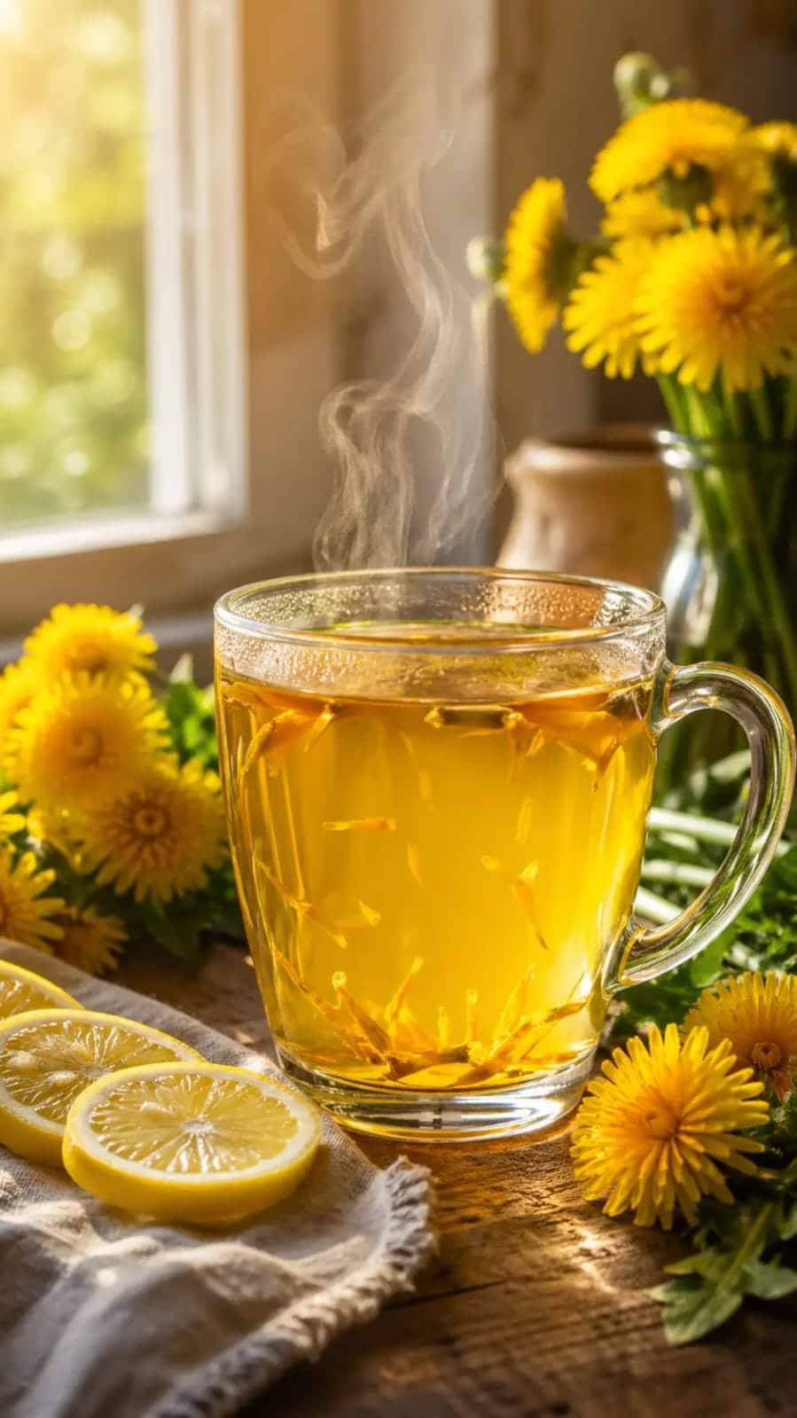 Fresh Dandelion Tea recipe by Zaika Menu for natural liver detox
